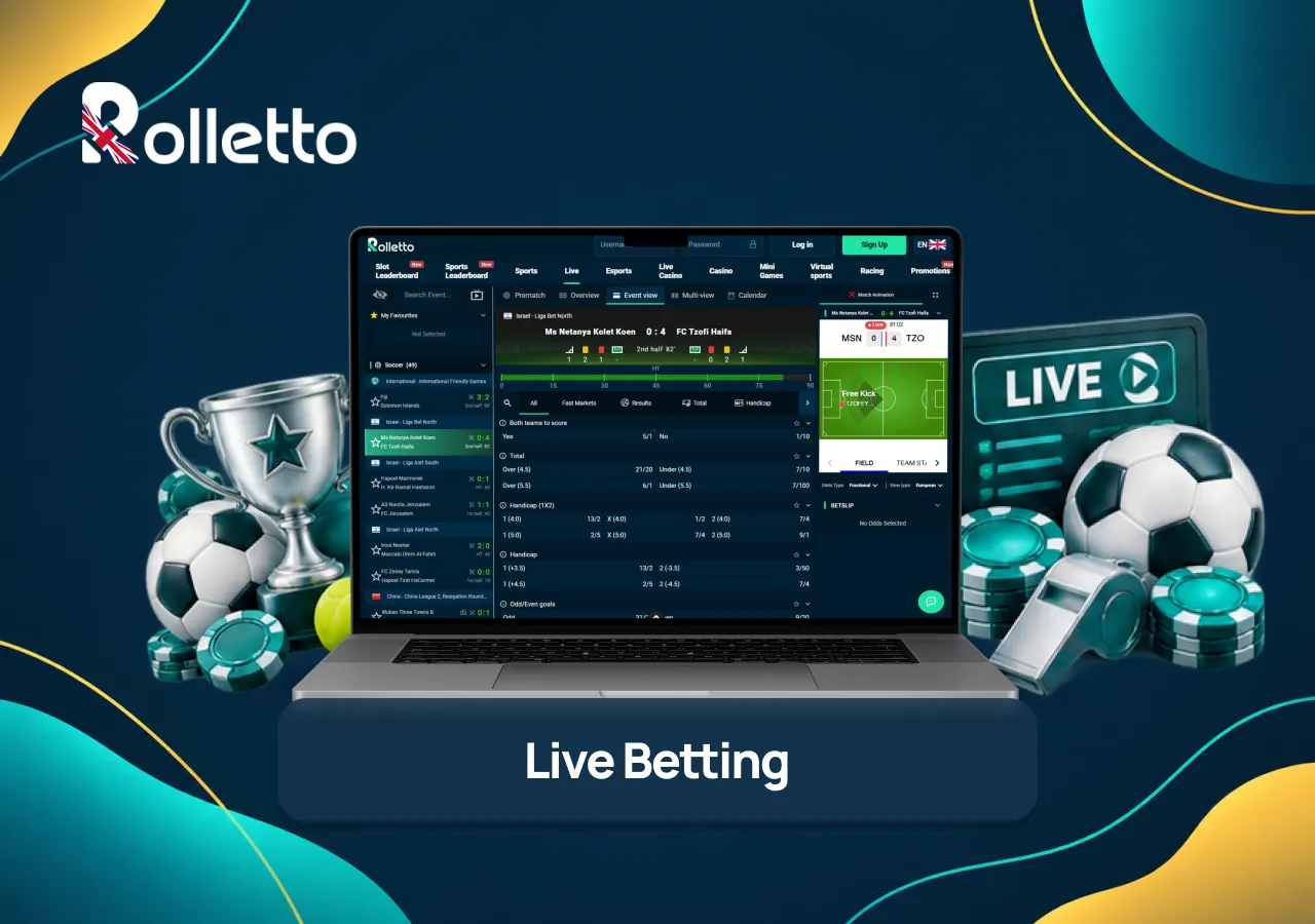 live betting at rolletto casino